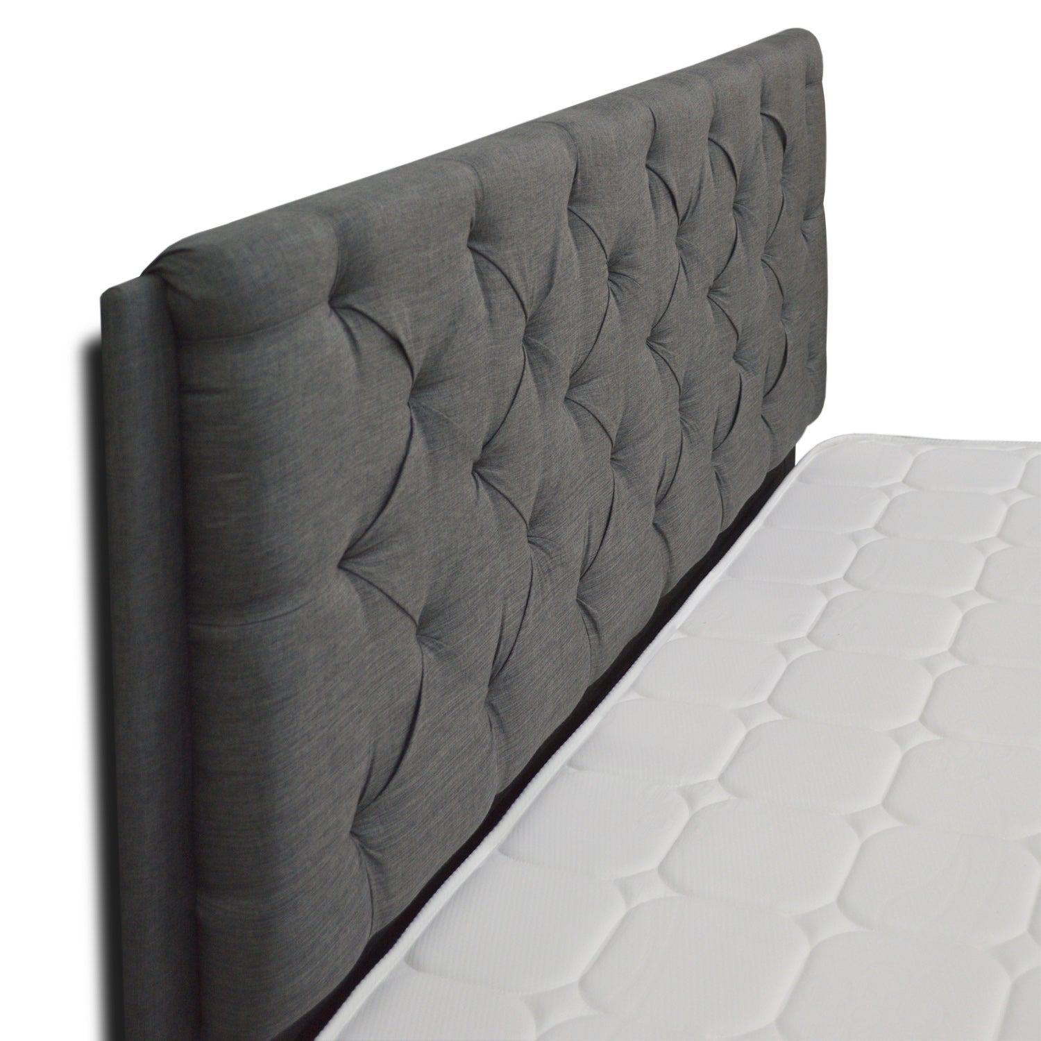 CABECERO DREAMER DE PISO LINO 100X120 GRIS