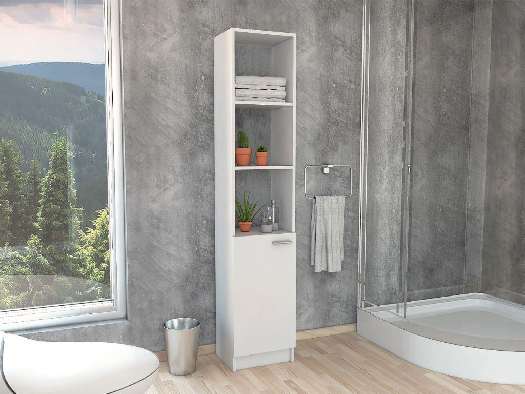 ORGANIZADOR DE BAÑO AQUA, BLANCO, CON VARIEDAD DE ENTREPAÑOS