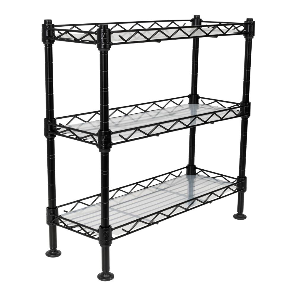 ORGANIZADOR PARA ESPECIAS SHELVES, NEGRO, DE TRES NIVELES