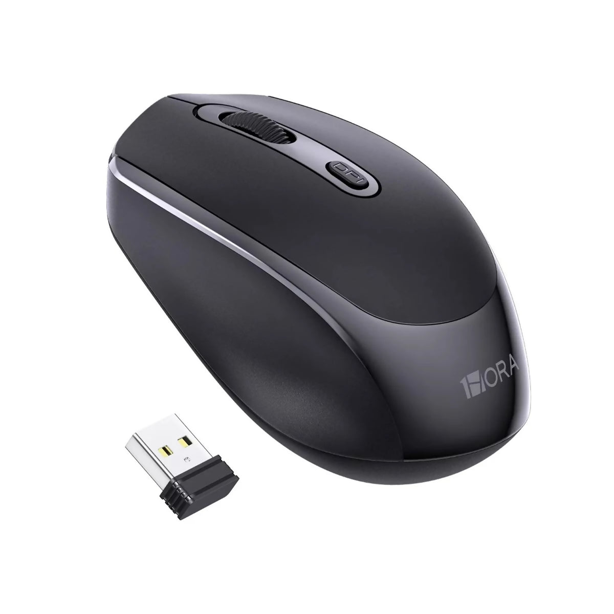 MOUSE INALÁMBRICO RAT001 NEGRO (USB 2.4 GHZ - PILA AA)