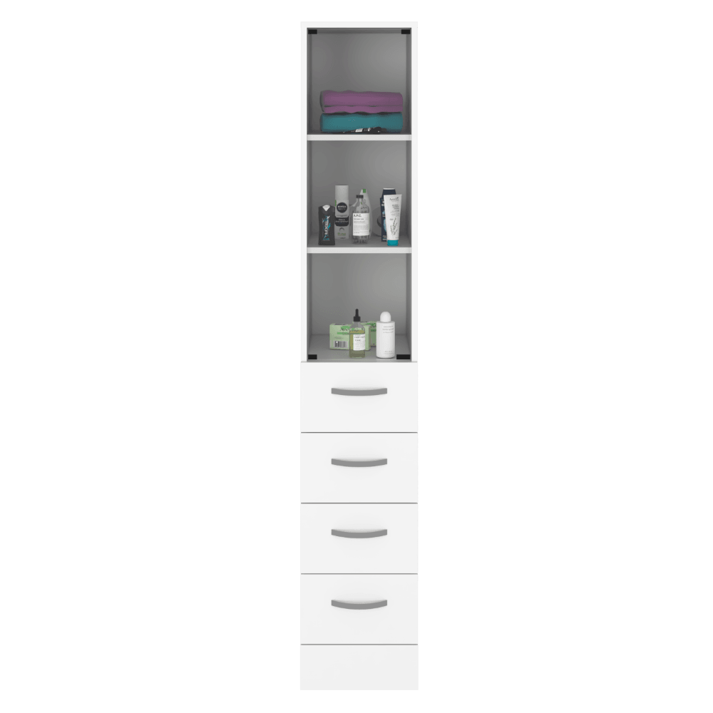 ORGANIZADOR DE BAÑO PICASSO, BLANCO, CON CUATRO CAJONES DESLIZABLES ZF