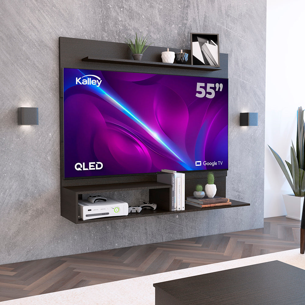 PANEL DE TV BEIJING, WENGUE, CON ESPACIO PARA TV 55"