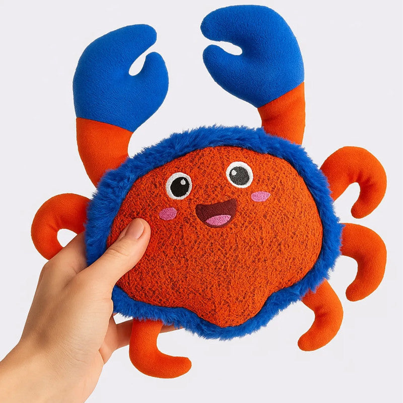 CANGREJO DE PELUCHE PARA PERROS CHIRRIANTE