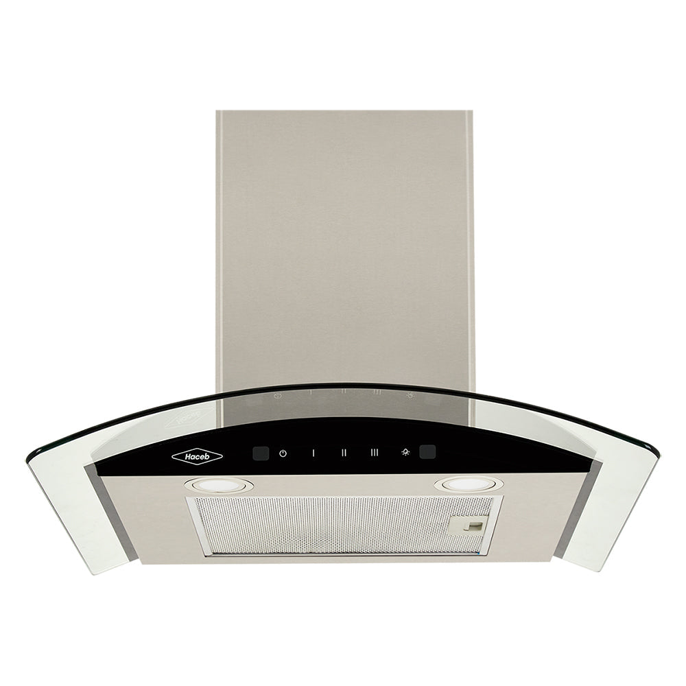 Campana Peninsula Vidrio Inox 60 Cm 3 Velocidades, Negro