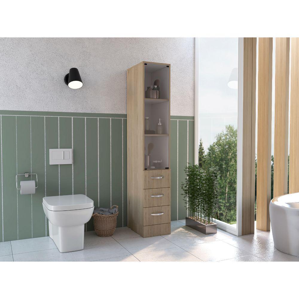 ORGANIZADOR DE BAÑO PICASSO, BEIGE Y BLANCO, CON CUATRO CAJONES DESLIZABLES  ZF