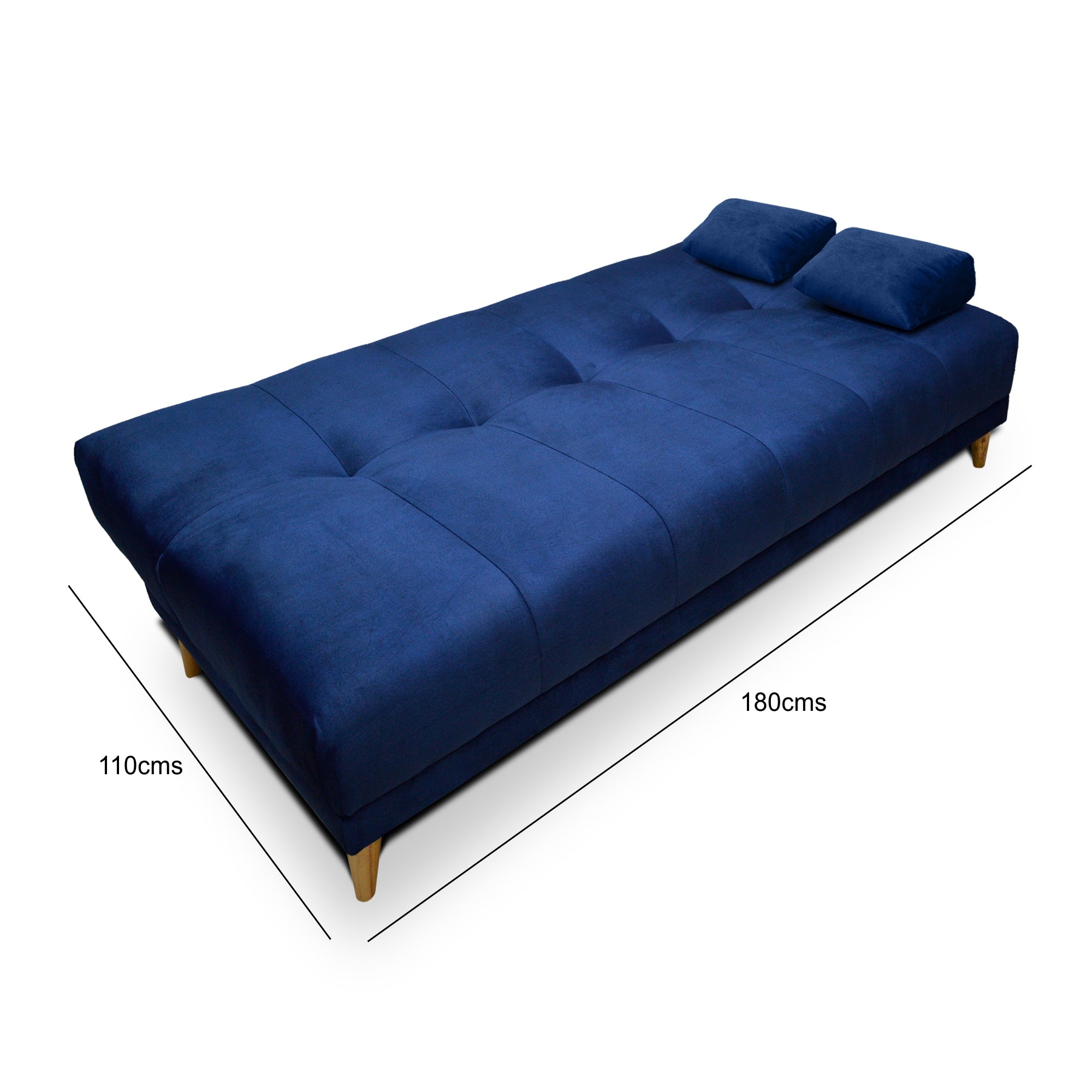 SOFACAMA SABATH 3POS 90X180X110 TELA AZUL