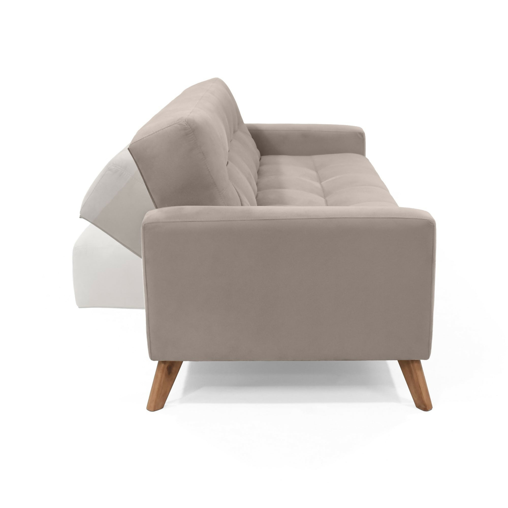 SOFA CAMA RECLINABLE SAHARA 206X90X82 TELA TAUPE