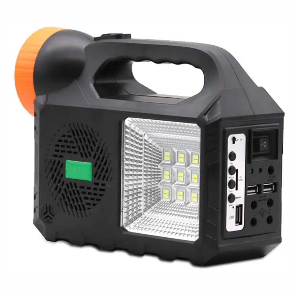 RADIO SOLAR LÁMPARA 80W RECARGABLE 3 BOMBILLOS BLUETOOTH