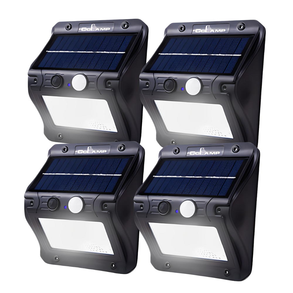 LÁMPARA SOLAR EXTERIORES CON SENSOR DE MOVIMIENTO 4 UNIDADES