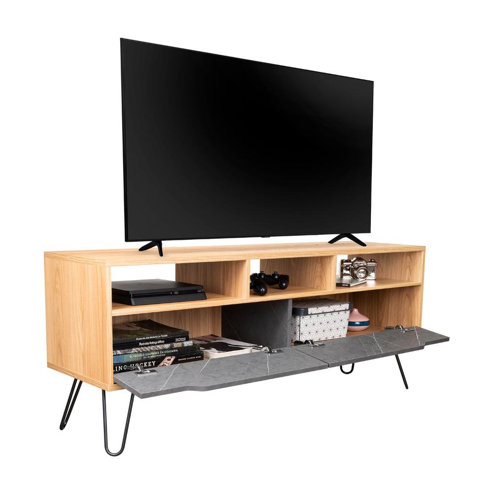 MESA PARA TV MONACO, FRESNO EUROPEO Y ONIX, CON CAPACIDAD PARA TV 70"