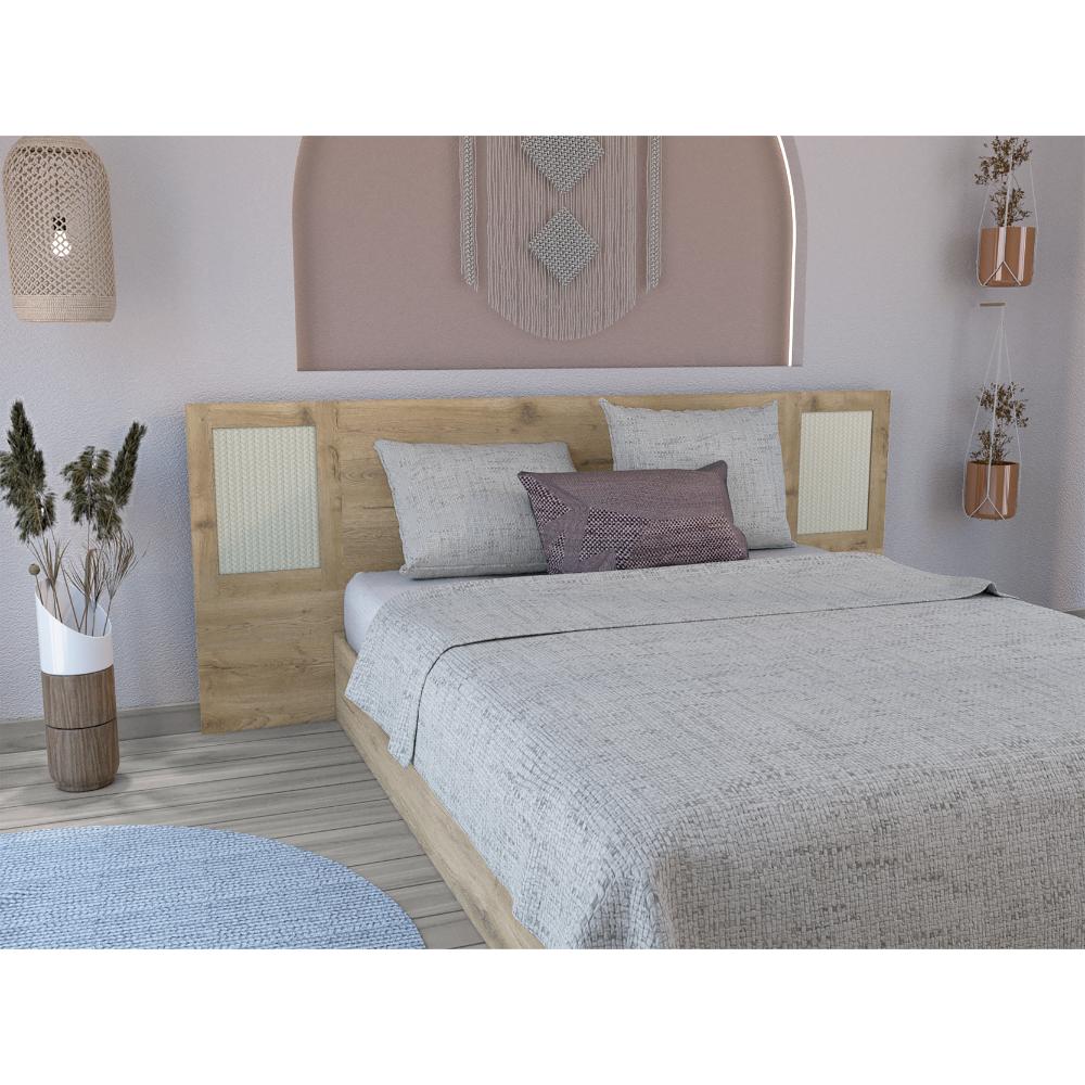 CABECERO NATURA, MACADAMIA, FÁCIL ENSAMBLE E INSTALACIÓN