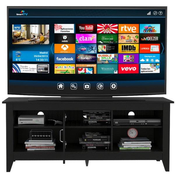 MESA PARA TV SARUME, WENGUE, CON PUERTA 65 PULGADAS