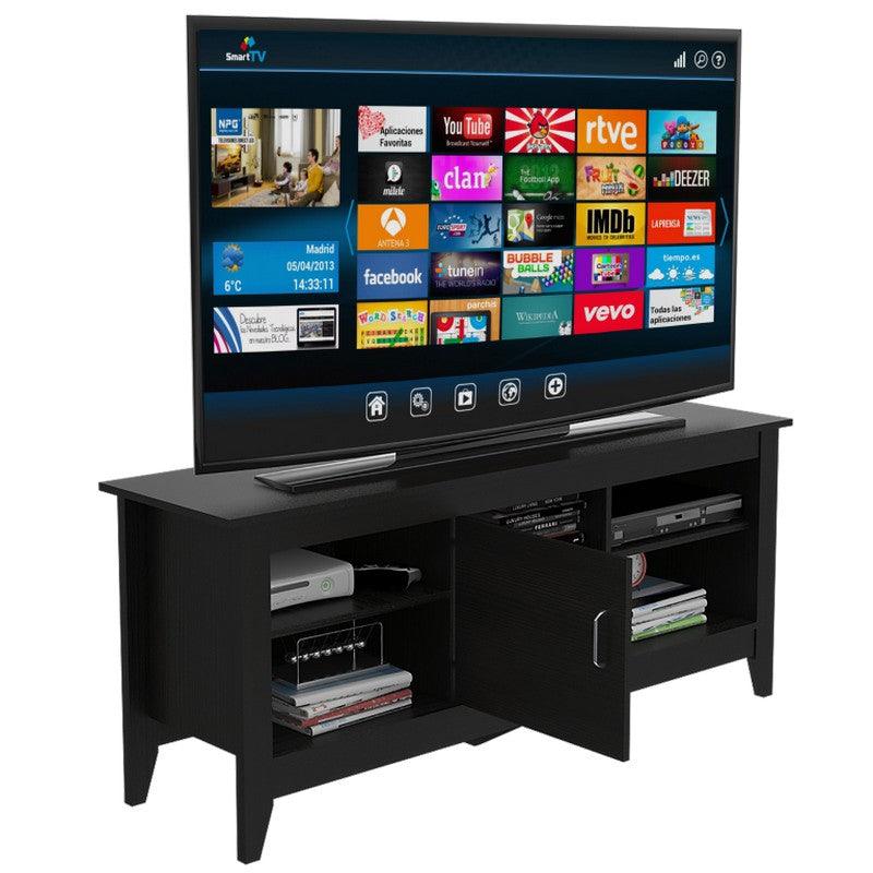 MESA PARA TV SARUME, WENGUE, CON PUERTA 65 PULGADAS