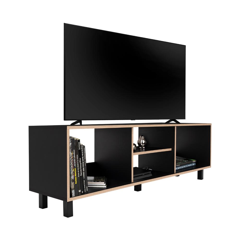 MESA PARA TV TUNEZ WENGUE Y CAFÉ CLARO PARA TELEVISOR HASTA 70 PULGADAS