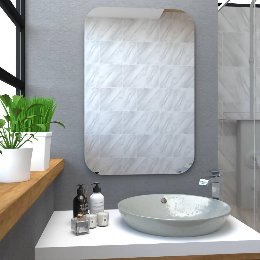 ESPEJO RECTANGULAR POMPEI, GRIS, DISEÑO MODERNO