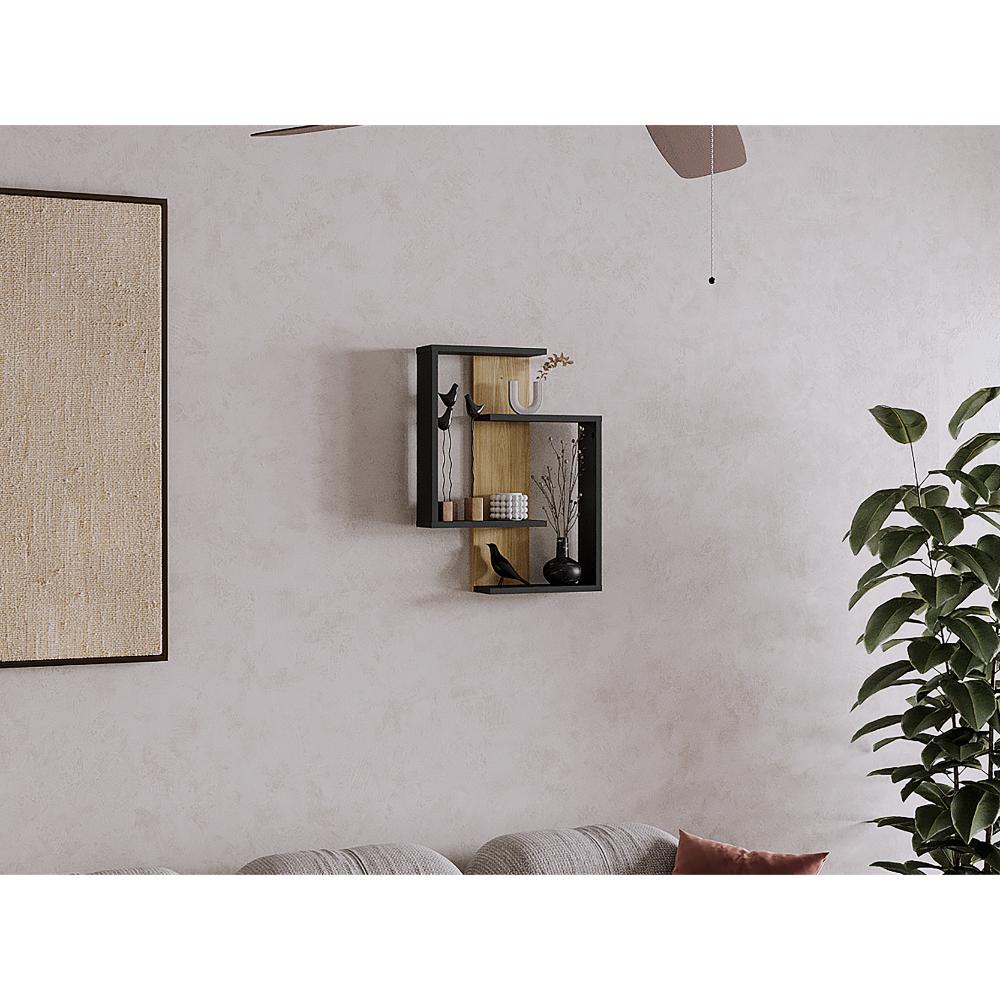 REPISA SPACE, FRESNO EUROPEO Y WENGUE, CON ESPACIO PARA UBICAR ELEMENTOS DECORATIVOS