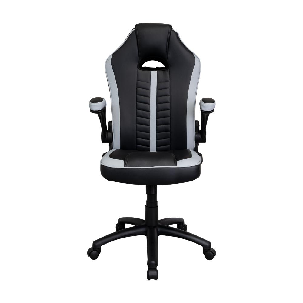 SILLA GAMER RISMEL, NEGRO Y GRIS, CON ALTURA AJUSTABLE