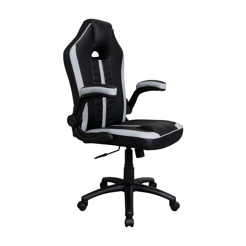 SILLA GAMER RISMEL, NEGRO Y GRIS, CON ALTURA AJUSTABLE