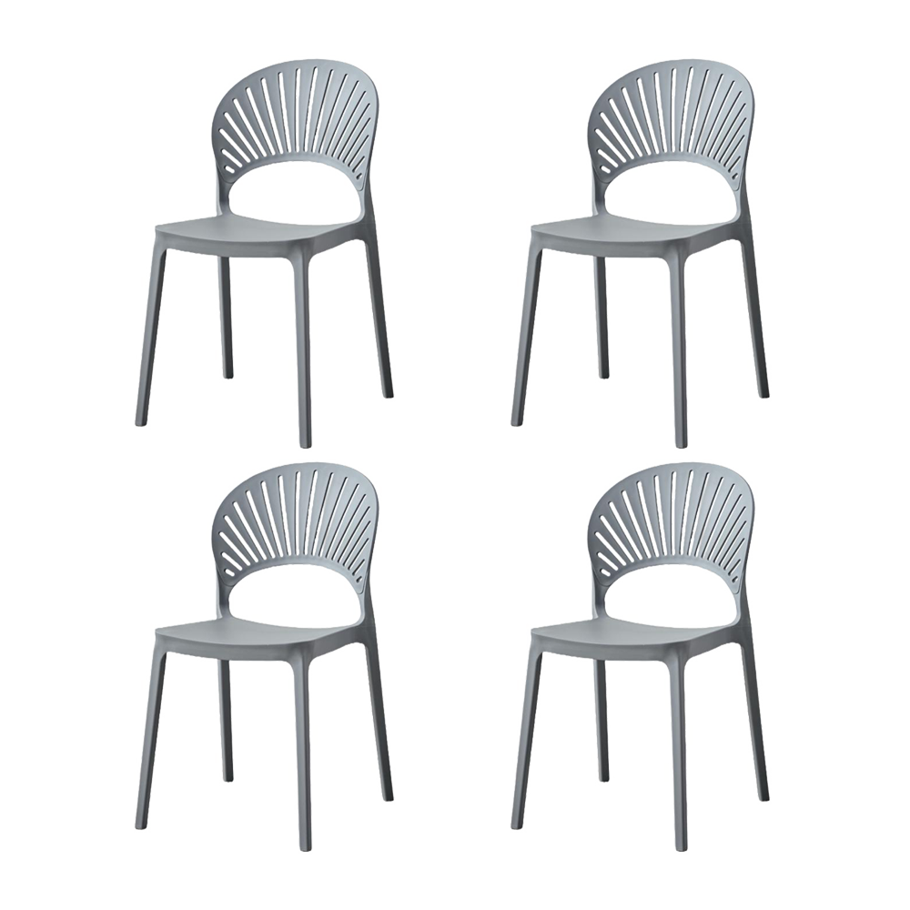 SILLA PARAISO, COLOR GRIS OSCURO, CON ESPALDAR Y DISEÑO MODERNO X4
