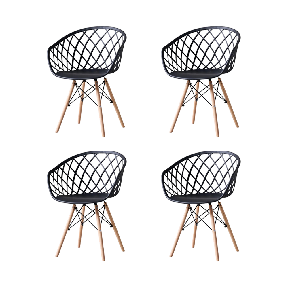 SILLA OASIS CON BRAZOS, COLOR NEGRO, CON ESPALDAR X4