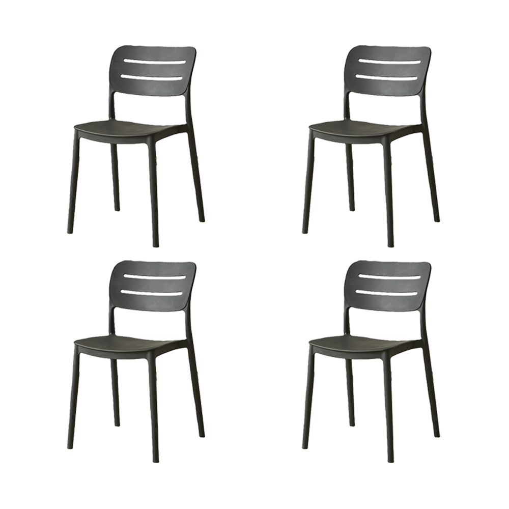 Silla Harriman, Negro, Con medio espaldar y diseño minimalista X4