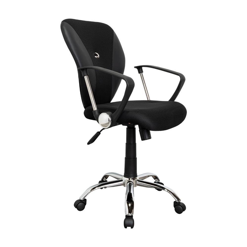 SILLA DE ESCRITORIO STAR, WENGUE, CON CÓMODO ESPALDAR Y RODACHINAS PARA SU FÁCIL DESPLAZAMIENTO