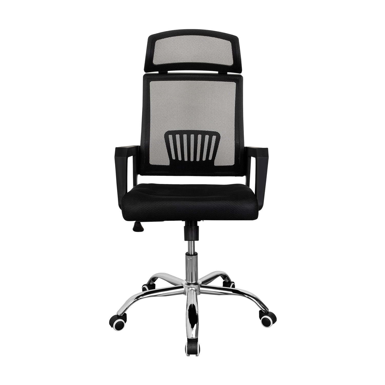 SILLA OFICINA X-57B, WENGUE, CON CÓMODO ESPALDAR Y RODACHINES