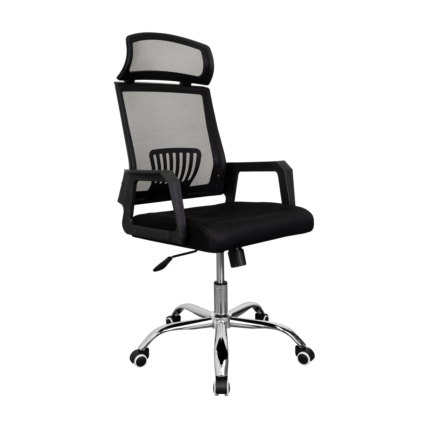 SILLA OFICINA X-57B, WENGUE, CON CÓMODO ESPALDAR Y RODACHINES