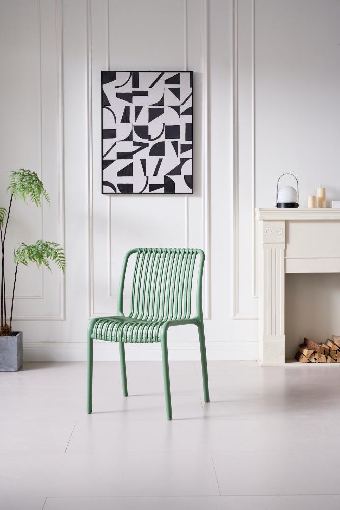 SILLA TERRA, COLOR VERDE OLIVO, CON ESPALDAR X4