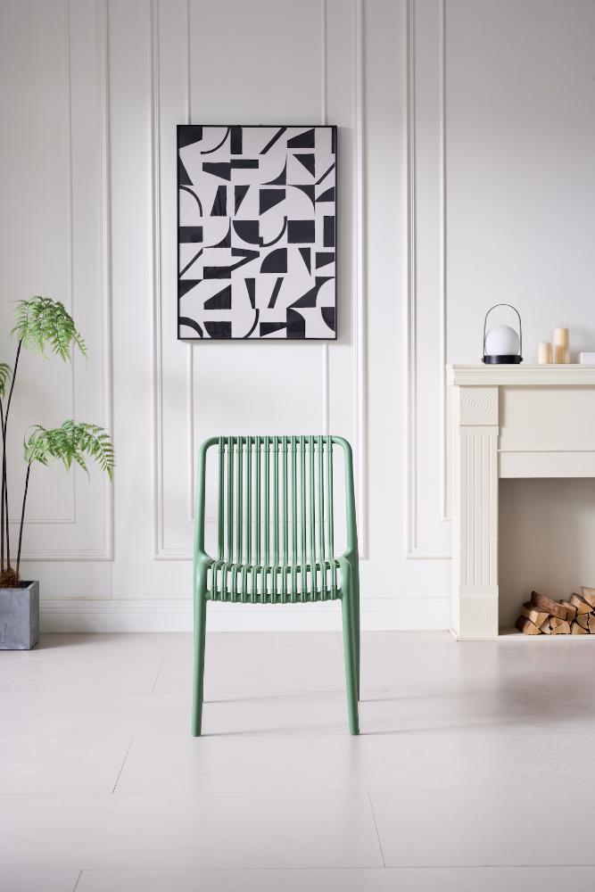 SILLA TERRA, COLOR VERDE OLIVO, CON ESPALDAR