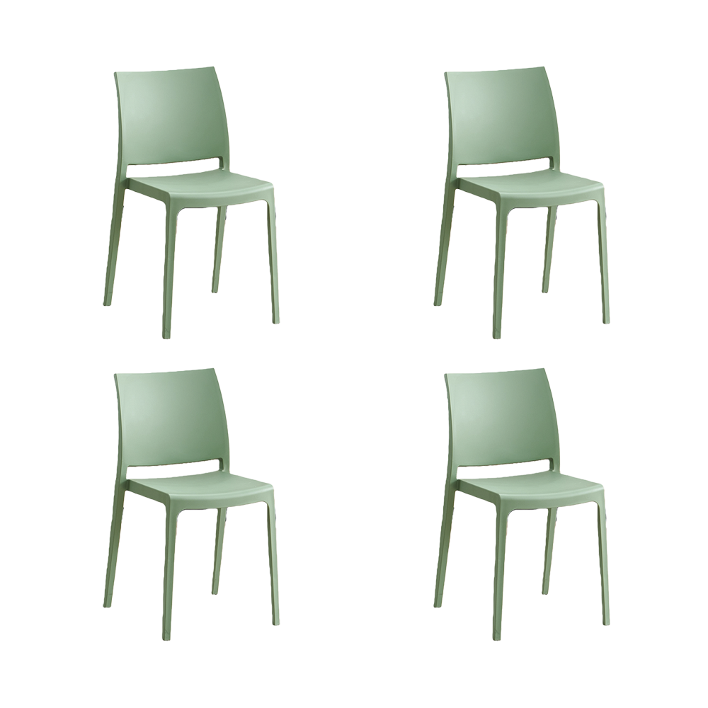 Silla Soho, Verde, Con espaldar cerrado y diseño minimalista X4