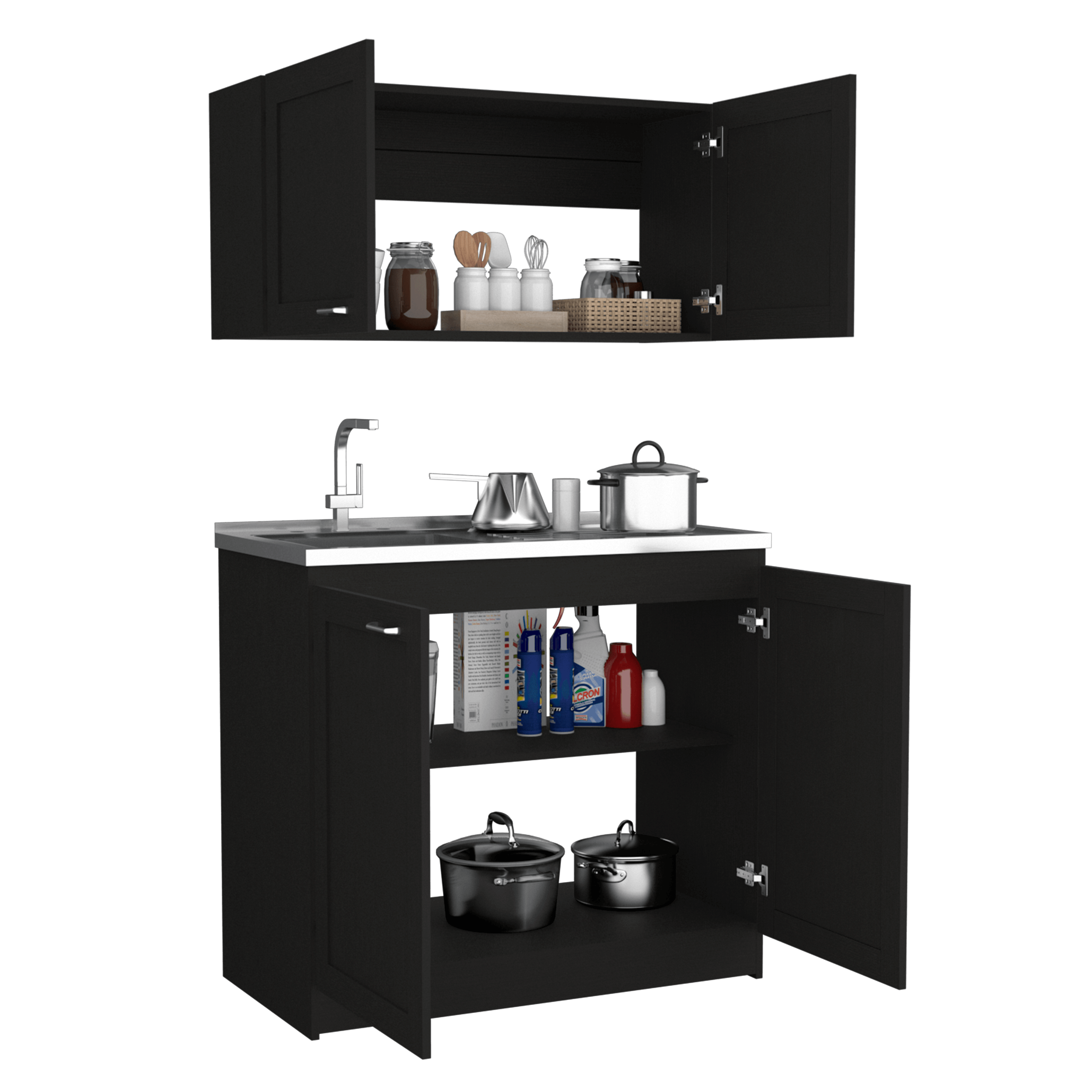 COCINA INTEGRAL TORONTO, WENGUE, INCLUYE MESÓN IZQUIERDO ZF