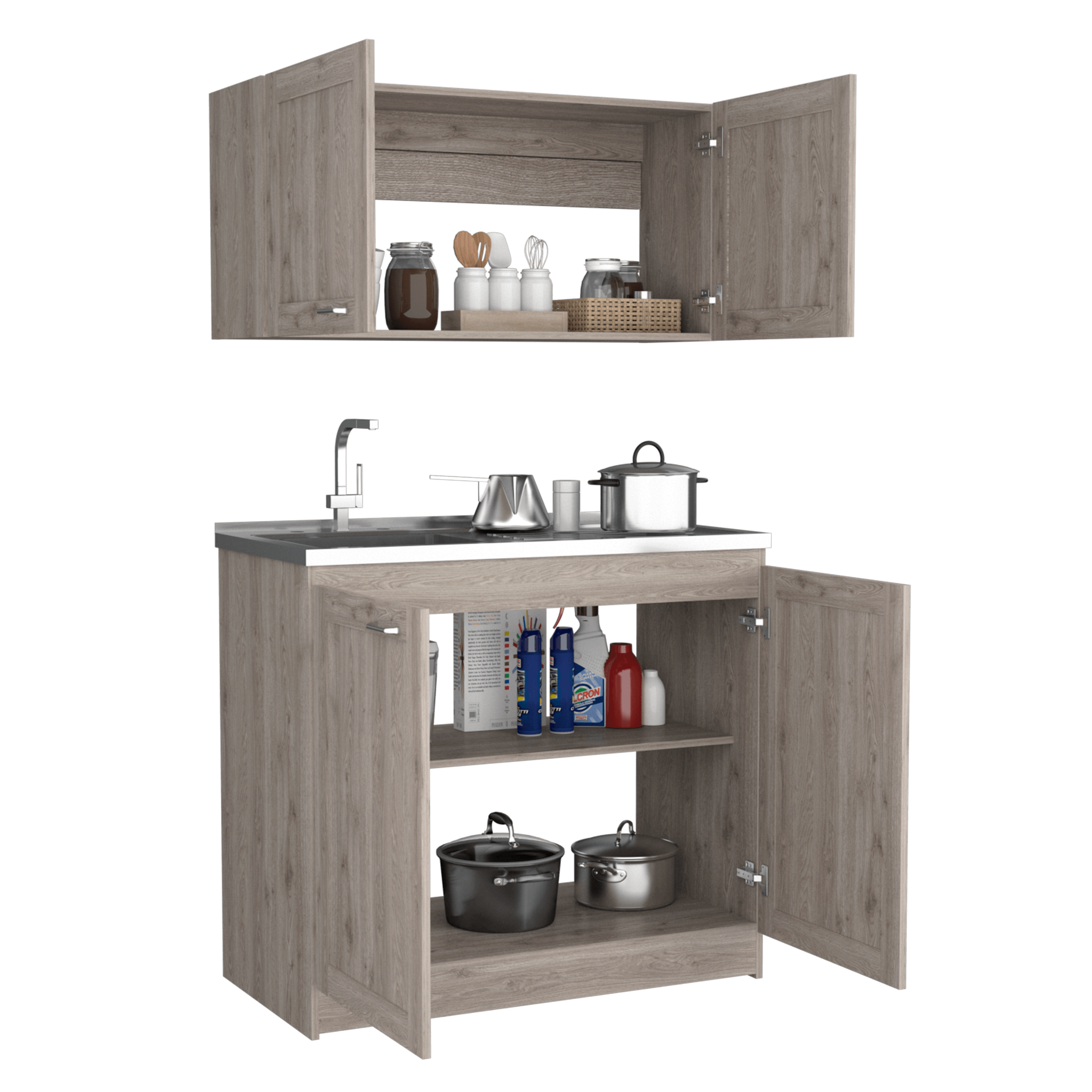 COCINA INTEGRAL TORONTO, HUMO, INCLUYE MESÓN IZQUIERDO ZF