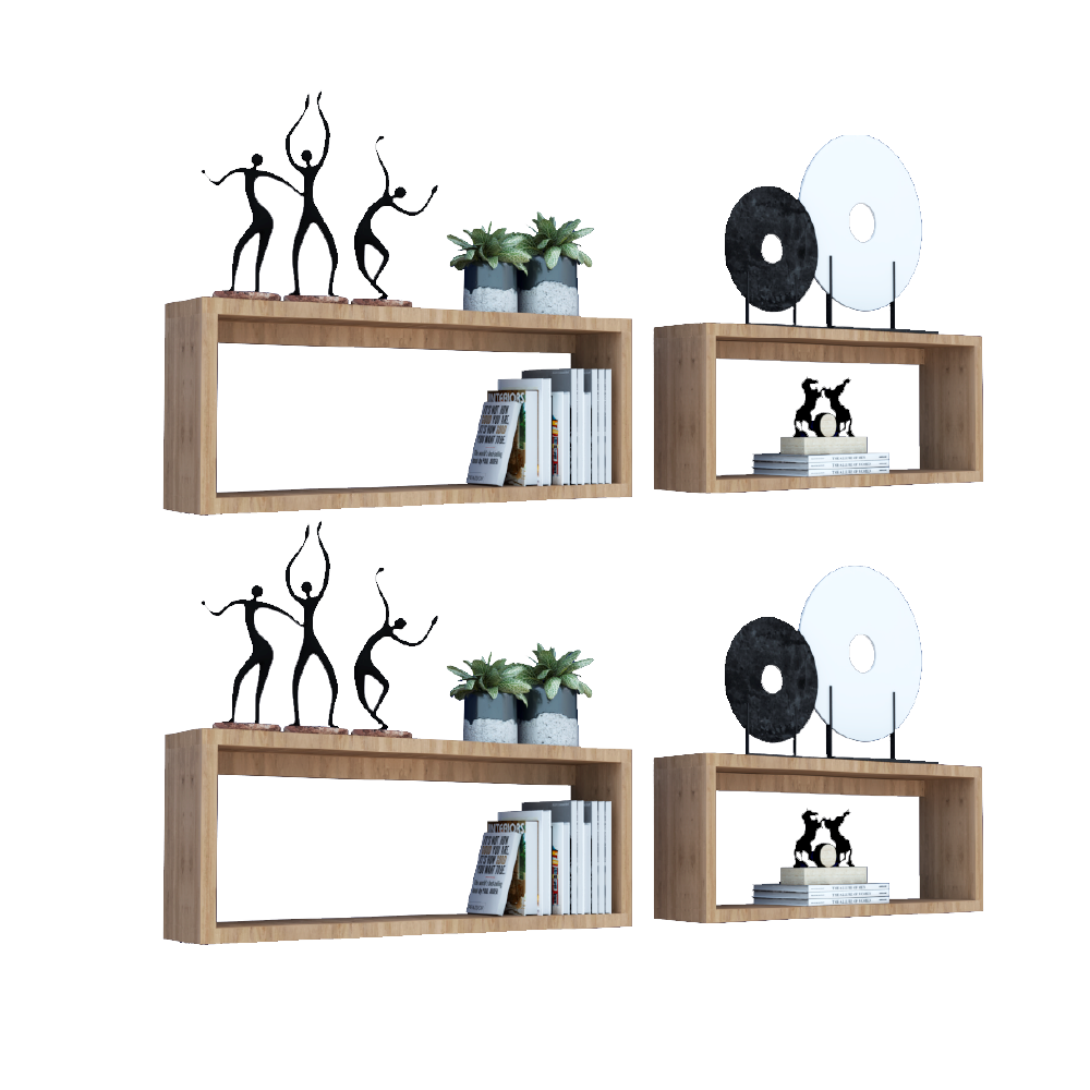 Set Repisas Duo color Beige para Ambientes.