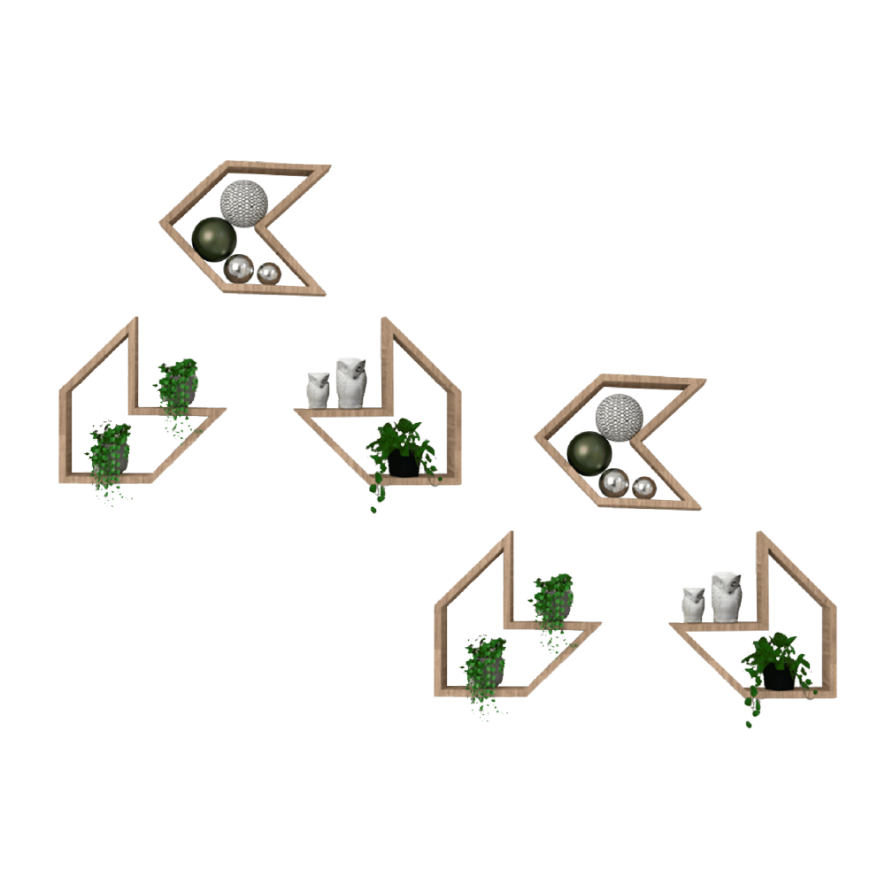 Set de Repisas Saeta color Beige para Ambientes.