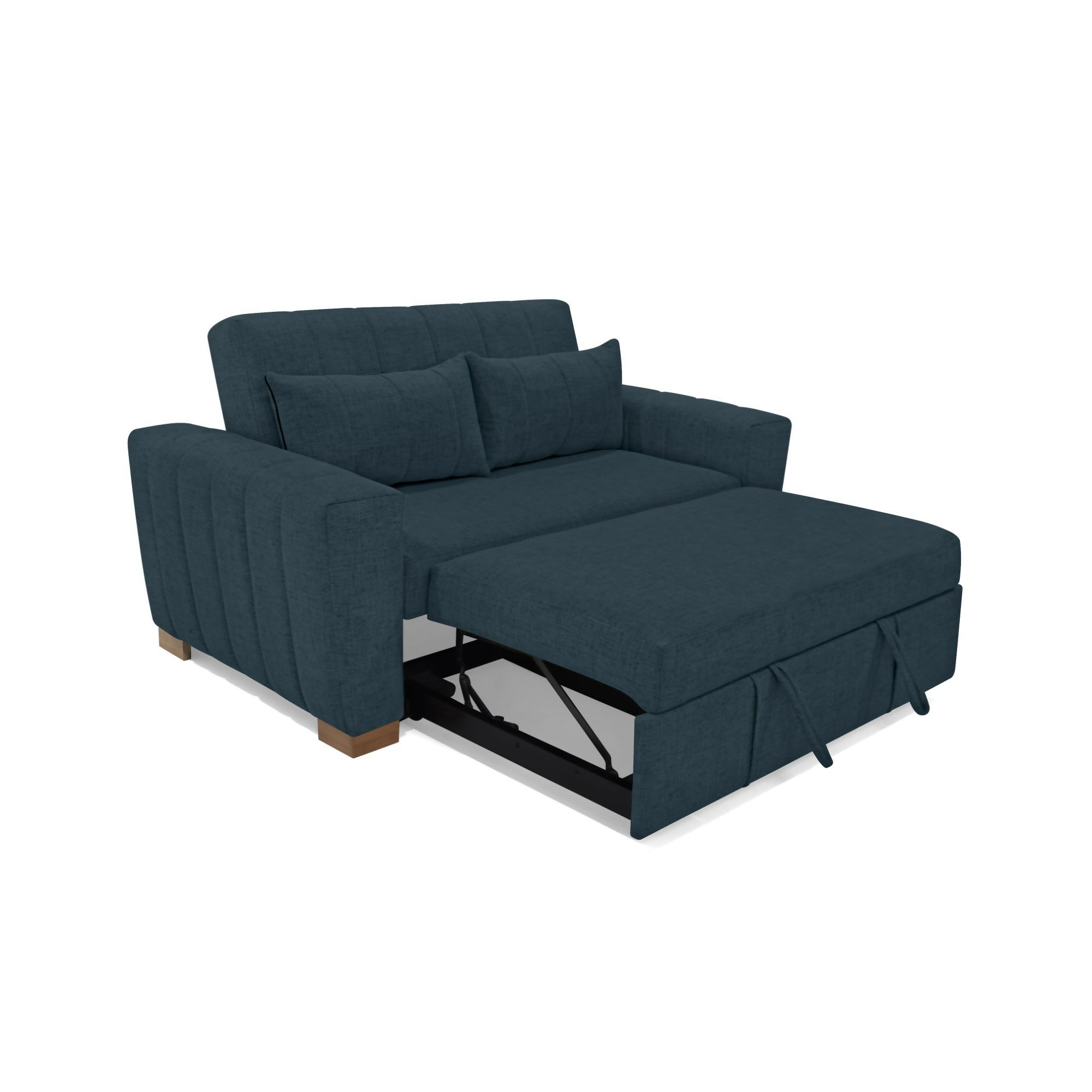 SOFA CAMA 2 PUESTOS HANNOVER 160X89X85 TELA PLOMO