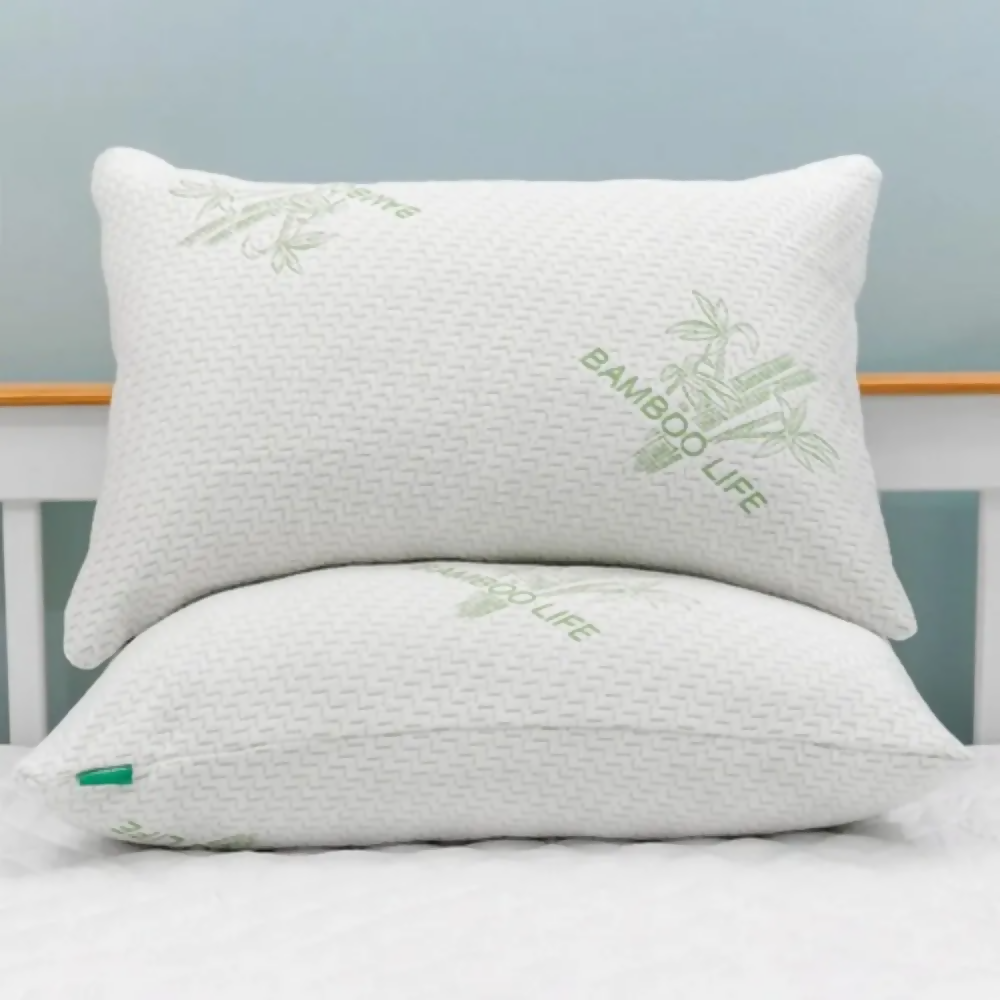 ALMOHADA SUAVE ORTOPEDICA COJIN BAMBOO PREMIUM SUAVE PACK X2