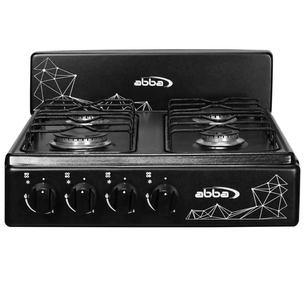 Estufa de mesa ABBA 4 puestos Gas Natural ST 20EN N Negro