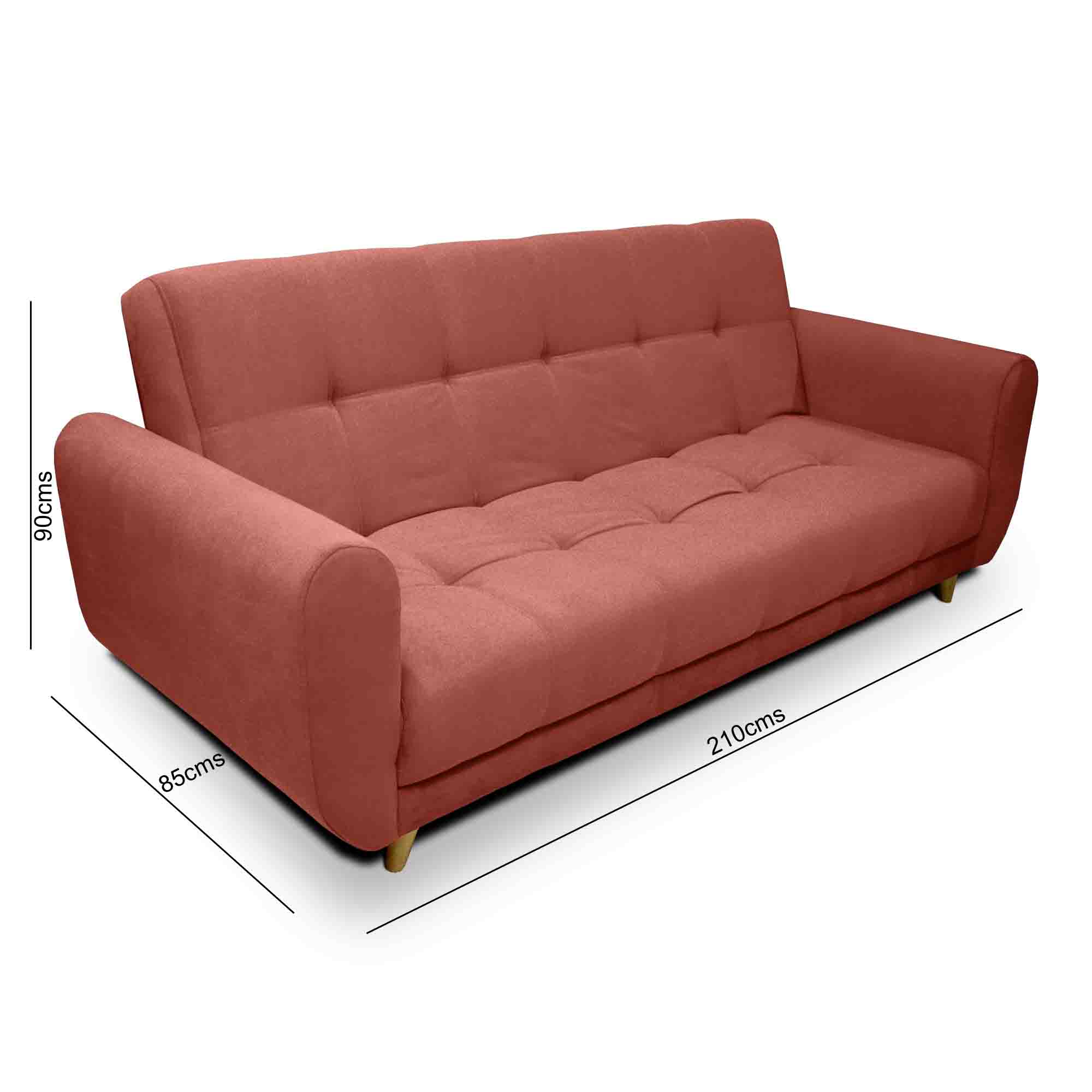 SOFACAMA ARCHER 3 POSICIONES 90X210X120 SALMON