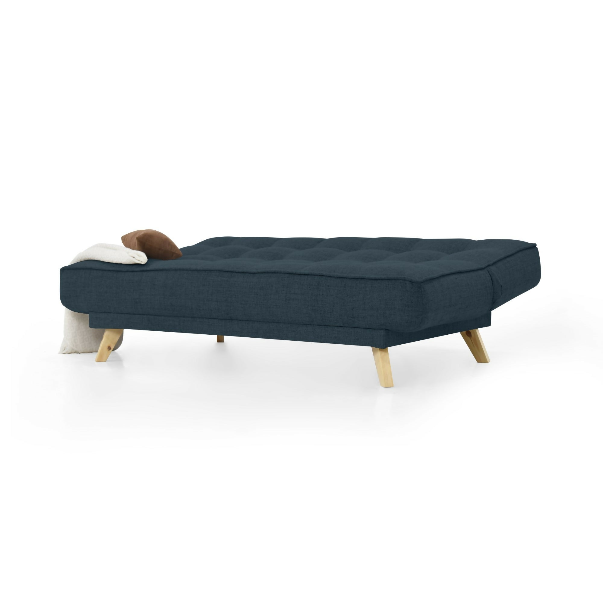 SOFA CAMA 3 POSICIONES GALES 180X90X84 TAPIZADO EN TELA PLOMO