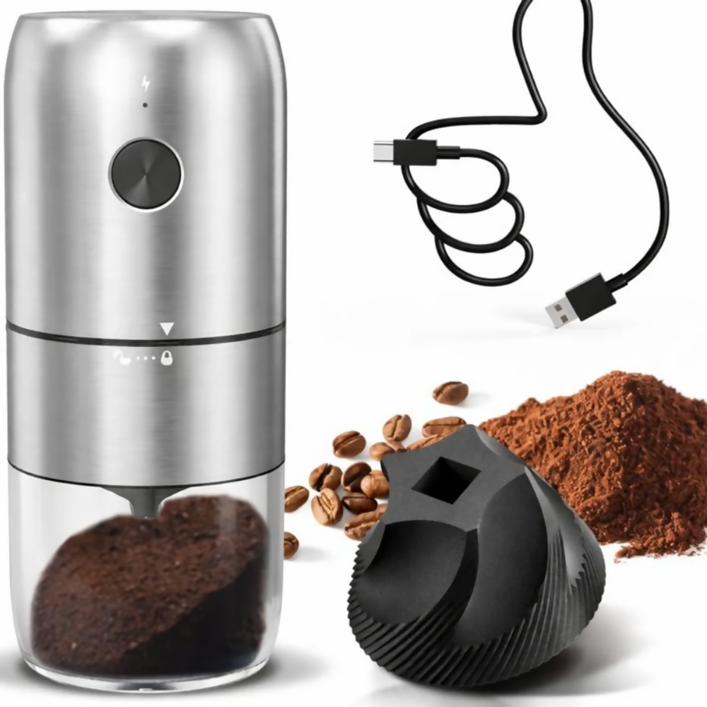 MOLINO DE CAFÉ ELÉCTRICO AJUSTABLE EN ACERO INOXIDABLE DISEÑO MODERNO