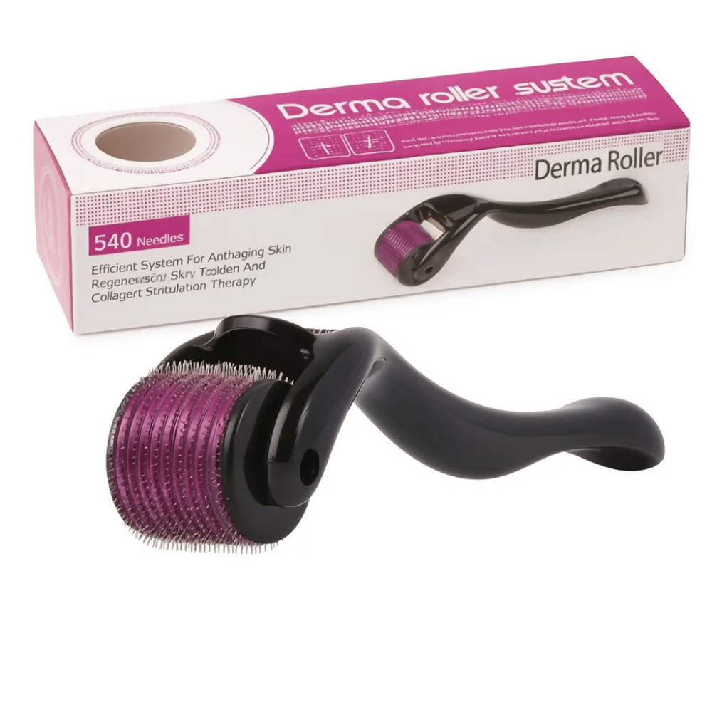 DERMA ROLLER FACIAL 0.5MM 540 AGUJAS ACERO ANTIEDAD Y CICATRICES