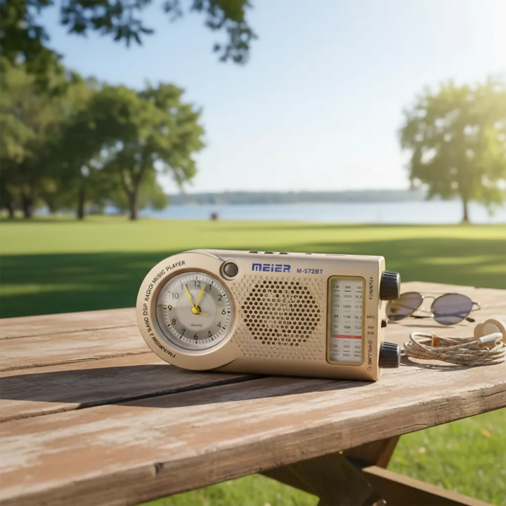ENERGY PLUS RADIO 100701 AM FM LARGO ALCANCE CON BLUETOOTH BEIGE METÁLICO