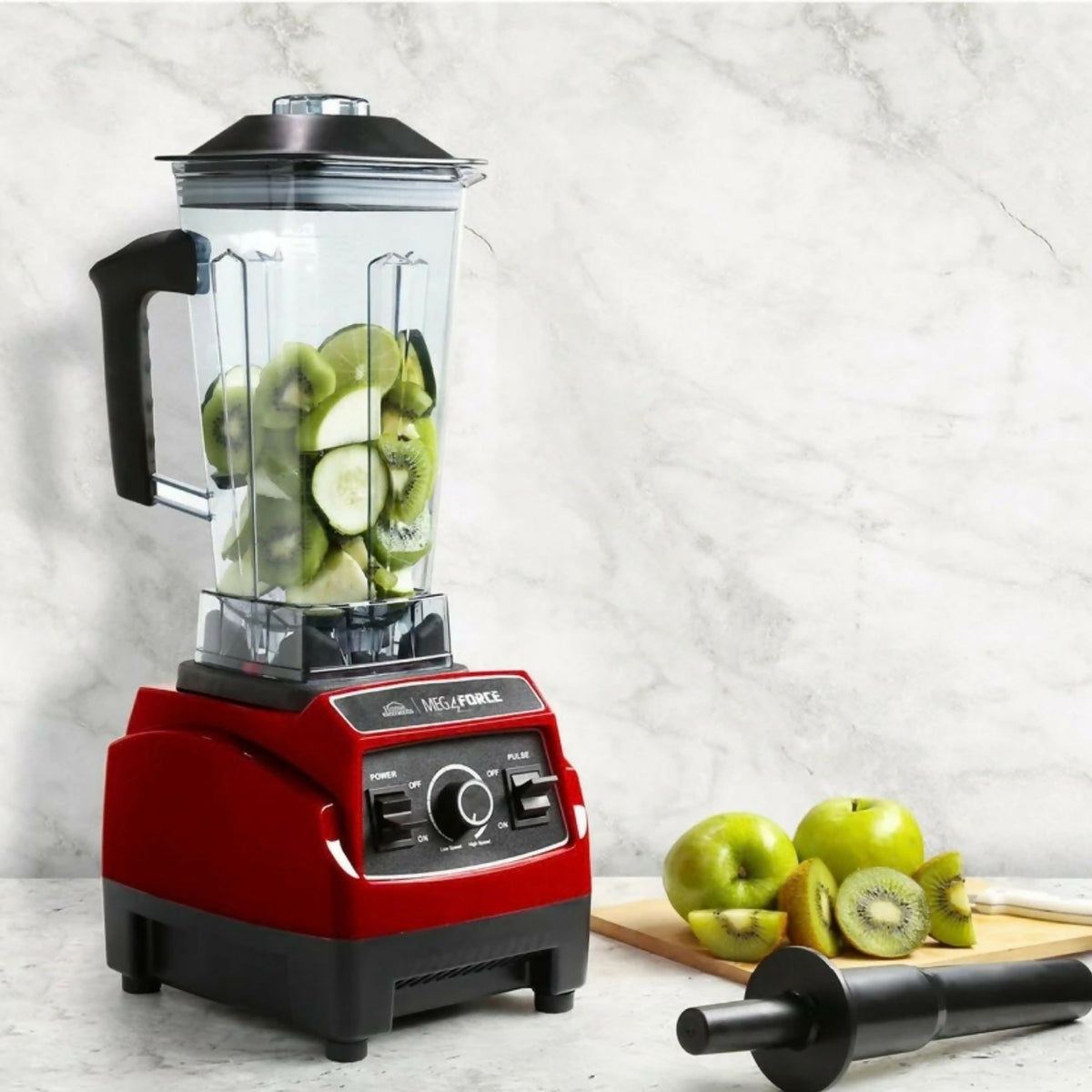 LICUADORA HOME ELEMENTS HEPB805R MEGA FORCE JARRA POLICARBONATO 1500W