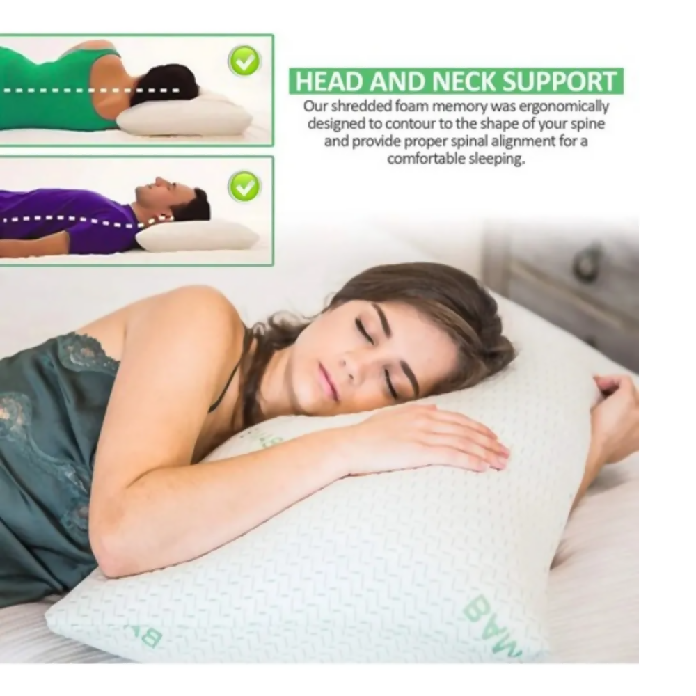 ALMOHADA SUAVE ORTOPEDICA COJIN BAMBOO PREMIUM SUAVE PACK X2
