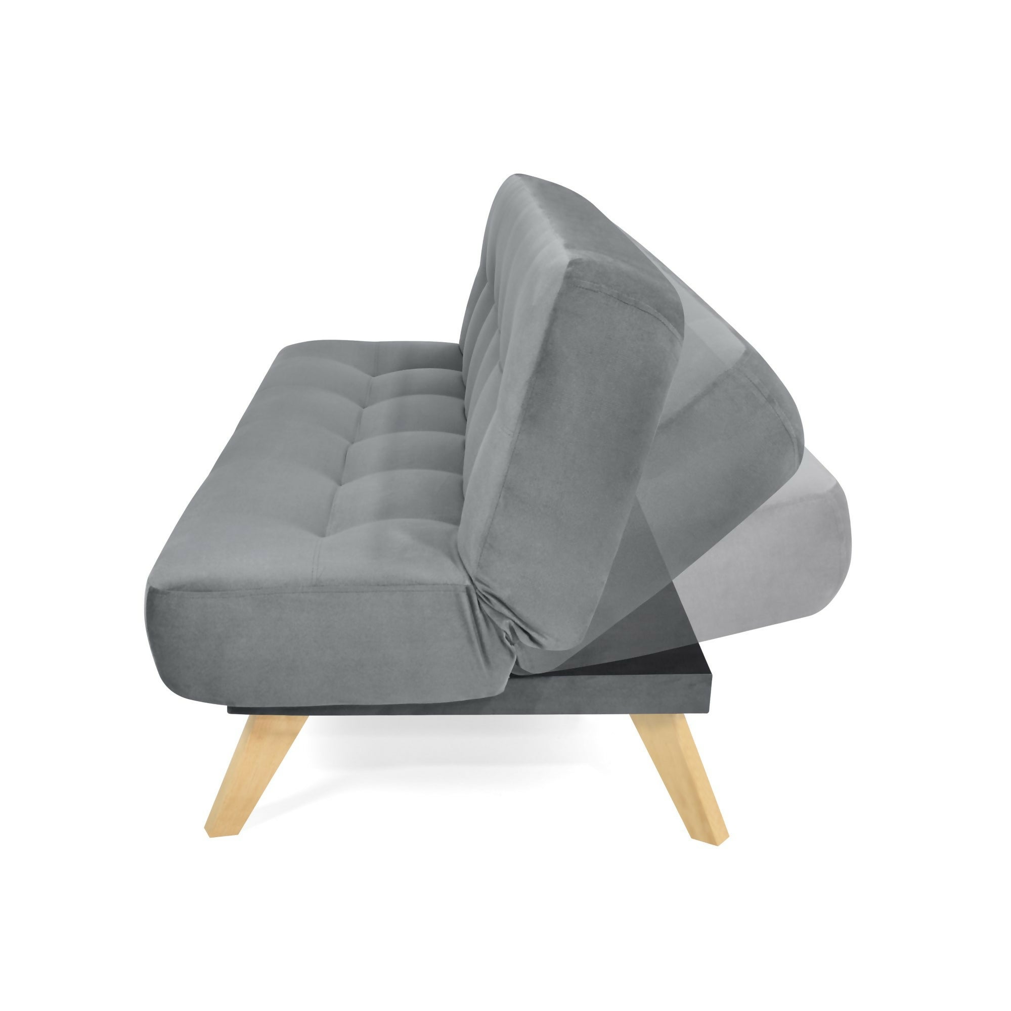 SOFA CAMA RECLINABLE PORTO 182X85X85 TELA GRIS
