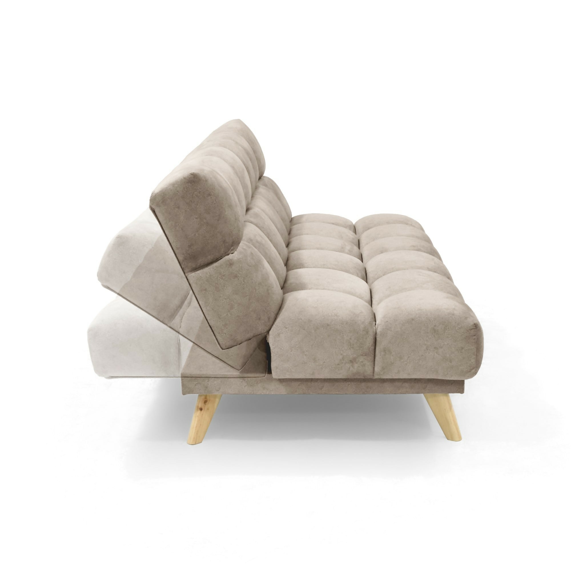 SOFA CAMA NUBO RECLINABLE 178X92X82 TELA TAUPE