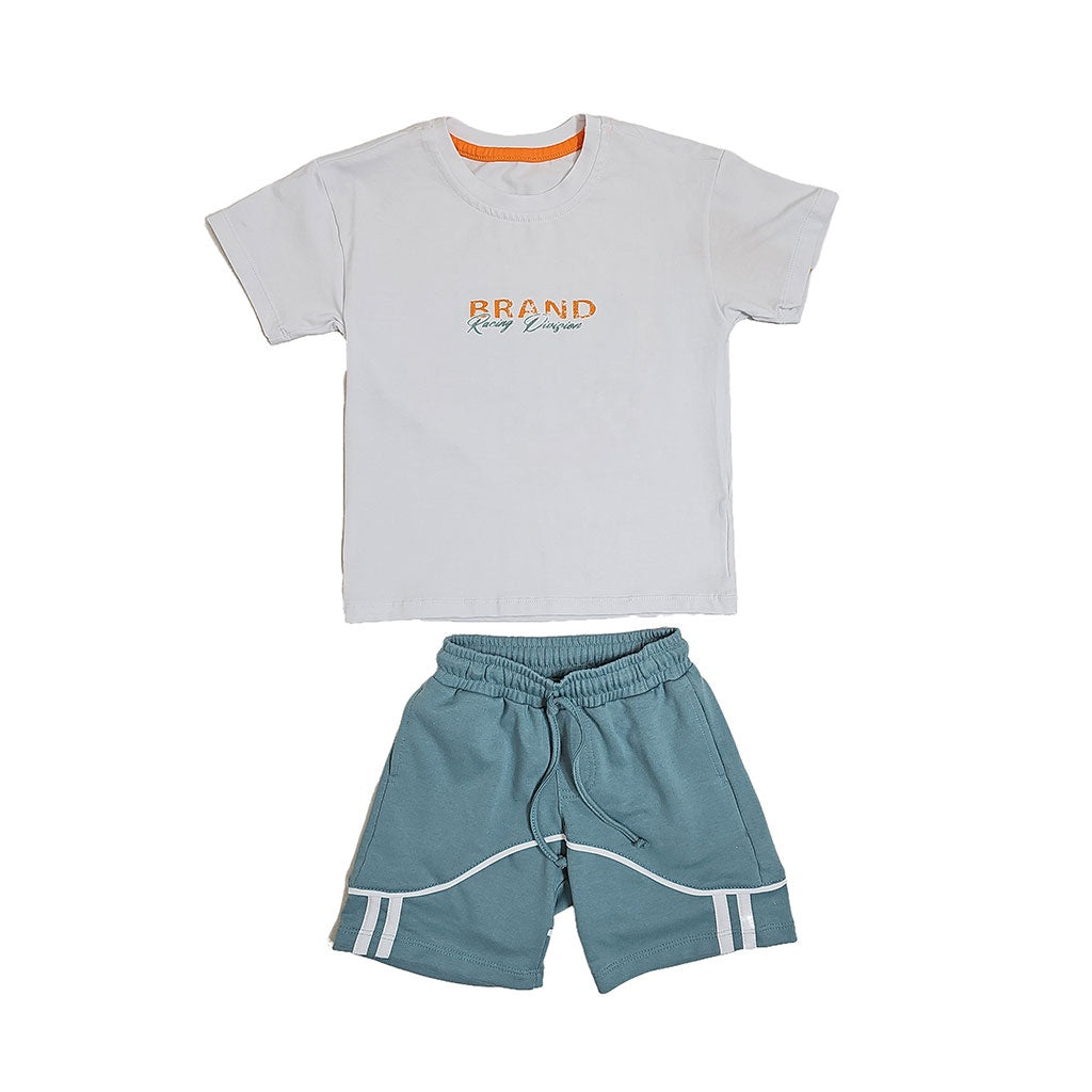 51989 CONJUNTO INFANTIL NIÑO - RACING DIVISION CAMISETA Y BERMUDA DEPORTIVA