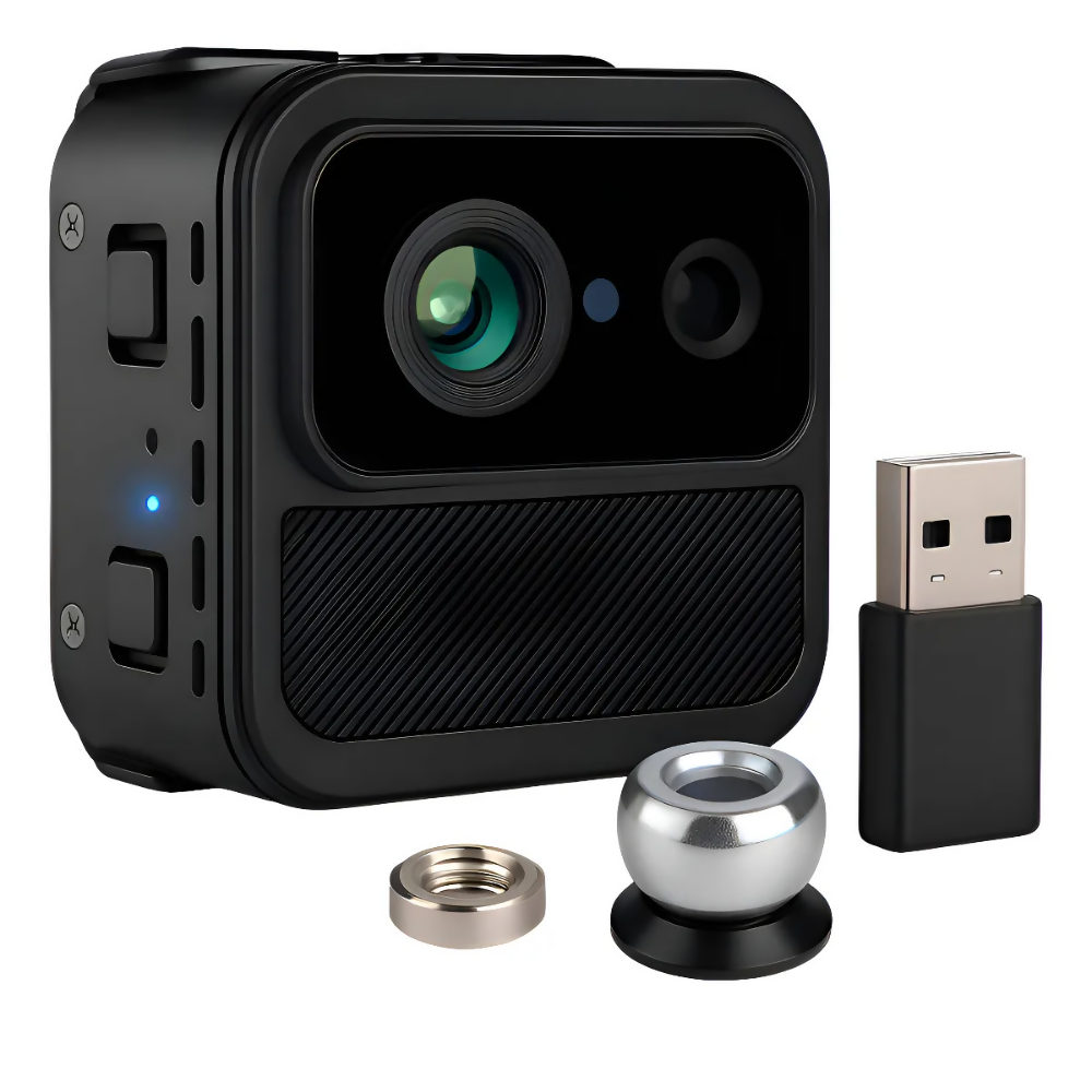 MINI CÁMARA ESPÍA SEGURIDAD VISIÓN NOCTURNA INALÁMBRICA WIFI NEGRO