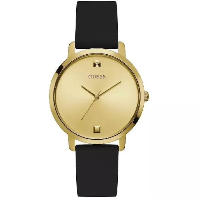 GUESS-GW0004L1- NOVA WOMEN 40 MM STAINLESS STEEL DORADO-NEGRO SILICONA QUARTZ